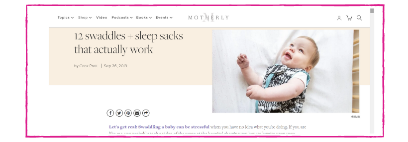 motherly article: 12 swaddles and sleep sacks that actually work