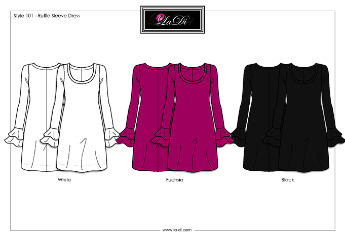 LaDi Ruffle Dress in colors, women's fashion, new designer, local designer, women's clothing, women's dresses