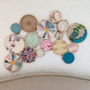 Custom, Personalized Vintage Fabric Wall Hanging