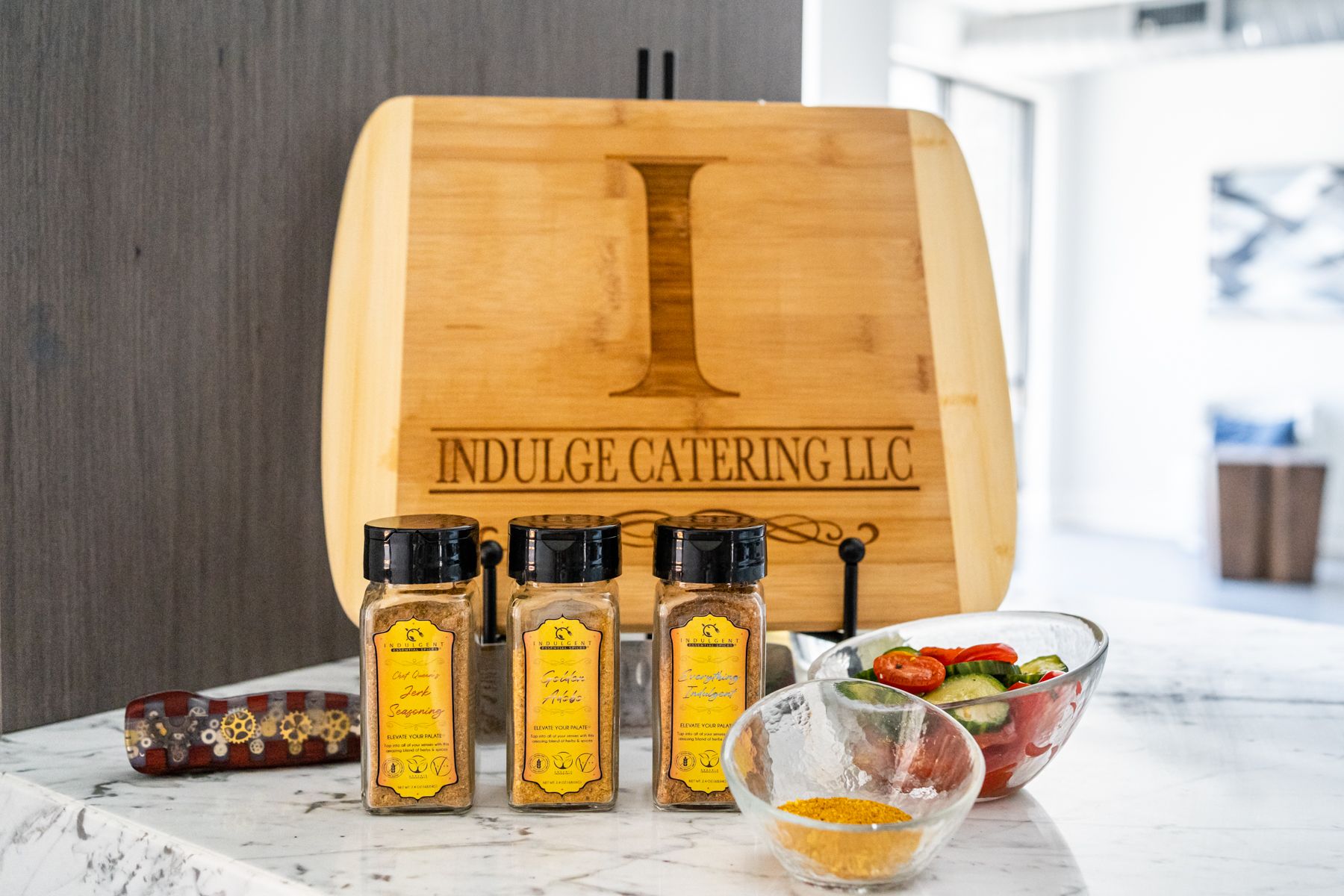 Indulge Essential Spices - Chef Queen's Jerk Seasonings & Everything Indulgent & Golden Adobo Blends