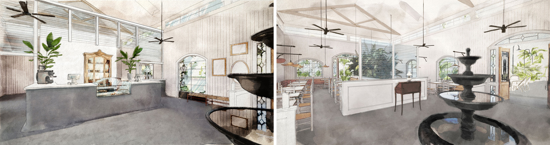 Palm Cottage Interior Renderings