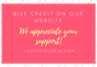 125 credit for 100 LadySuburbia Reward