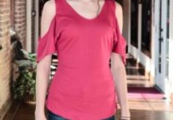 Cutout Dolman Sleeve top