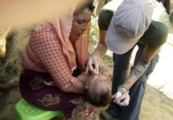 Deworming the rohingya at the refugee camp
