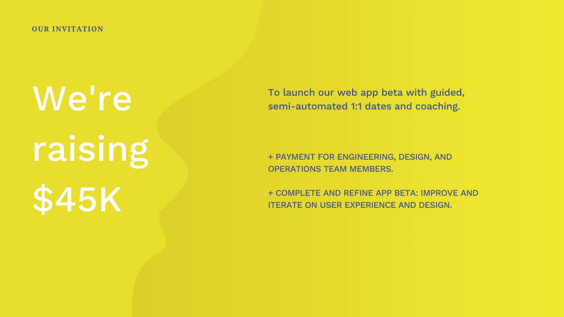 We're raising $45K to pay our team and finish our product.