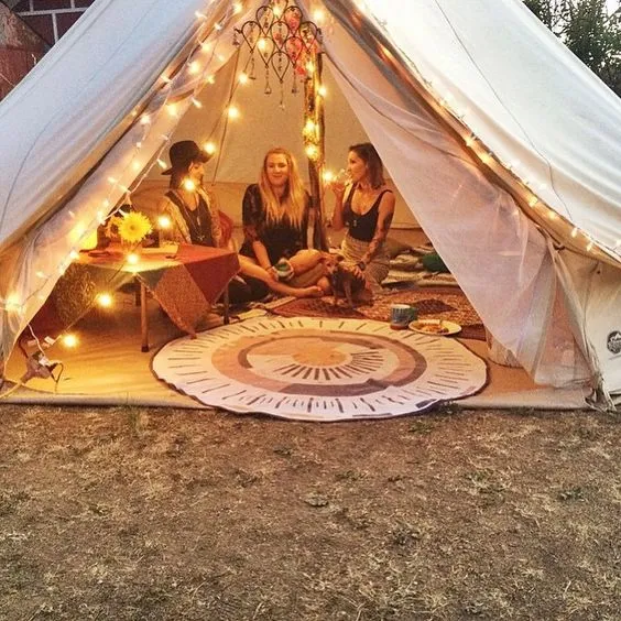 tent with women