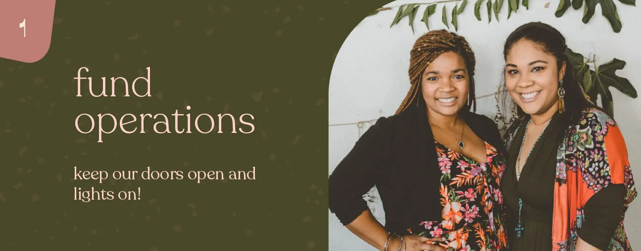 Fund Operations - Keep our doors open and lights on!