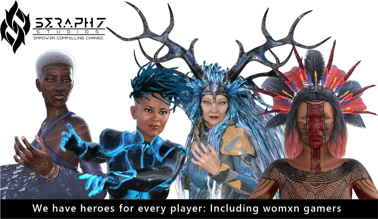 Seraph 7 Studios female superheroes by Jules Porter
