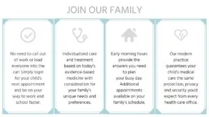 No need to call out of work or load everyone into the car! Simply login for your child’s next appointment and be on your way to work and school faster. (2)