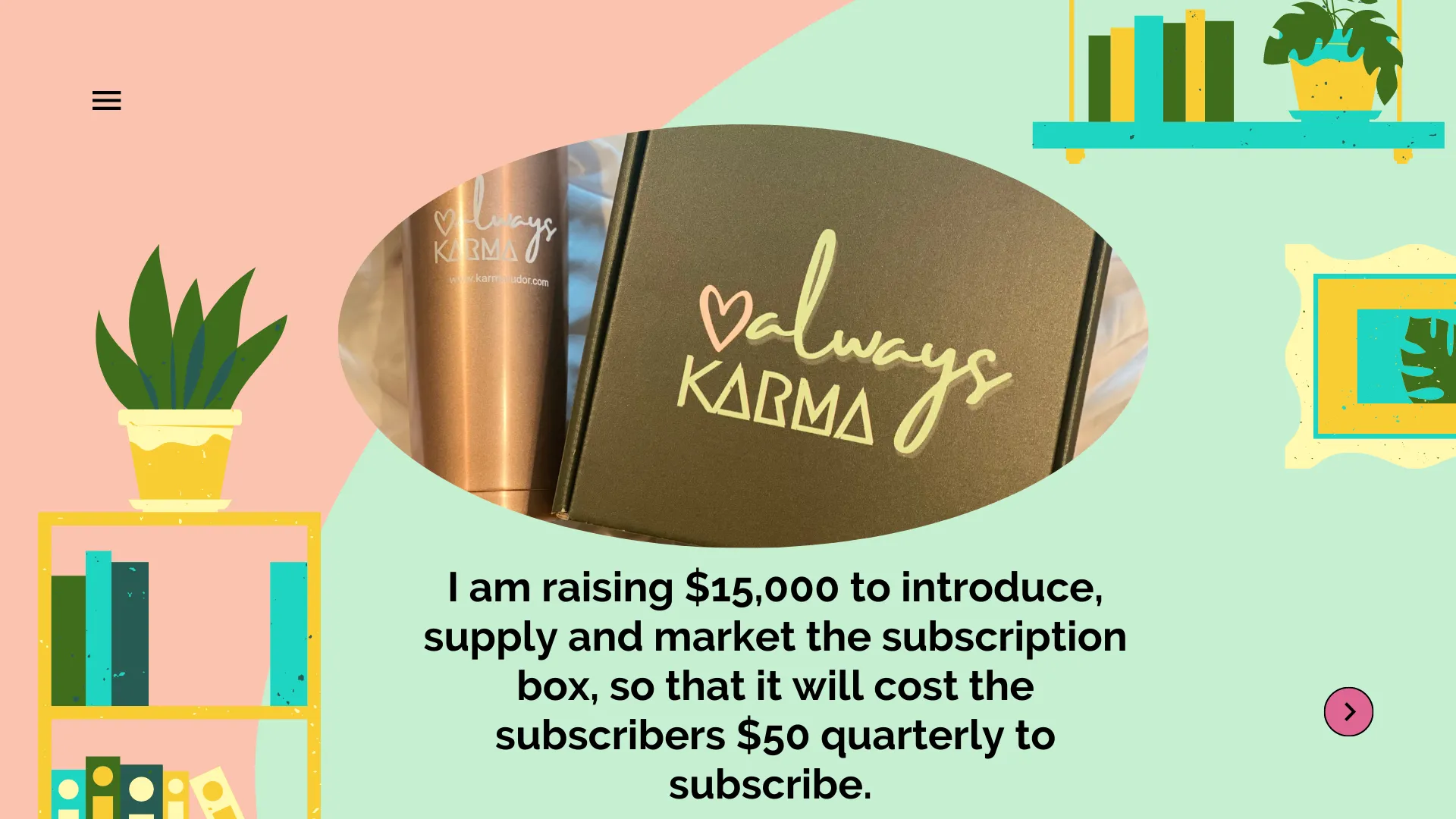 I am raising funds to introduce and market the subscription box, so that it will cost the subscribers $50 Quarterly.