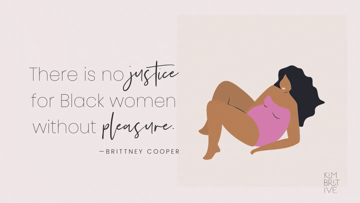 There is no justice for black women without pleasure, Brittney Cooper. Gif of Brown skinned woman with stars flowing from between her legs